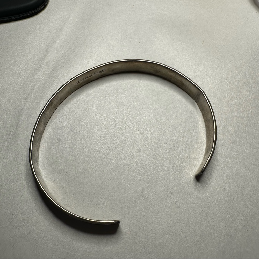 Levin Sterling Open Cuff Bracelet in Tarnished Silver